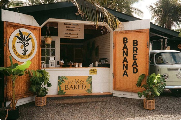 Makua Banana Bread, Халейва, Оаху, Гавайи